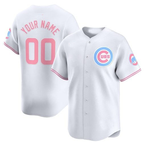 Custom Chicago Cubs Bubblegum Pink Vapor Premier Limited– All Stitched Baseball Jersey view 5