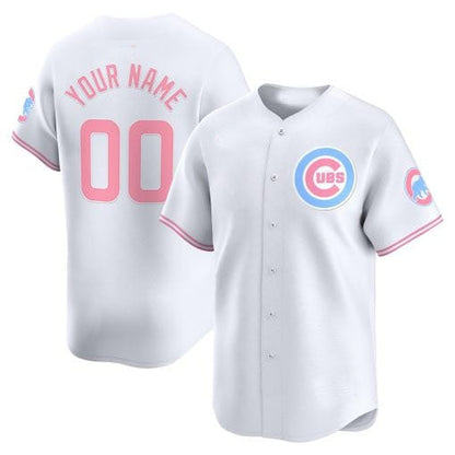 Custom Chicago Cubs Bubblegum Pink Vapor Premier Limited– All Stitched Baseball Jersey view 5