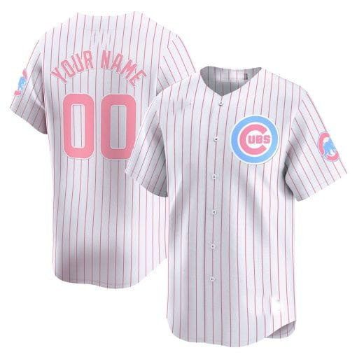 Custom Chicago Cubs Bubblegum Pink Vapor Premier Limited– All Stitched Baseball Jersey view 4