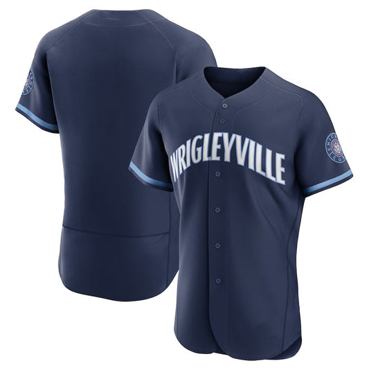 Chicago Cubs City Connect Authentic Jersey - Navy Stitched Baseball Jersey - Main View