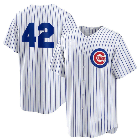 Chicago Cubs Home 2025 Jackie Robinson Day Replica Jersey - White Stitched Baseball Jersey - Main View