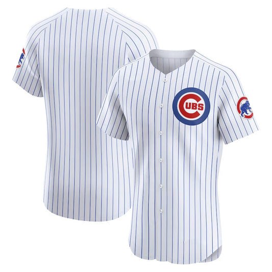 Chicago Cubs Home Elite Jersey - White Stitched Baseball Jersey - Main View