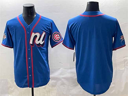 Chicago Cubs National League Blank Blue 2025 All-Star Edition Limited Stitched Baseball Jersey - Main View