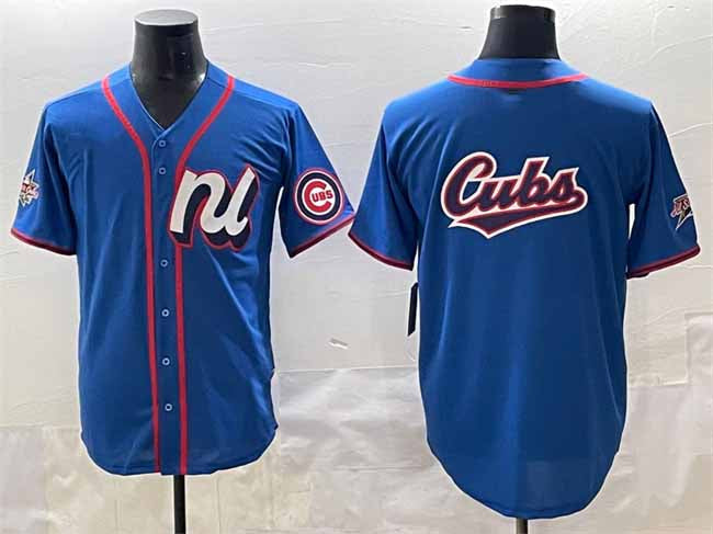 Chicago Cubs National League Team Big Logo Blue 2025 All-Star Edition Limited Stitched Baseball Jersey - Main View