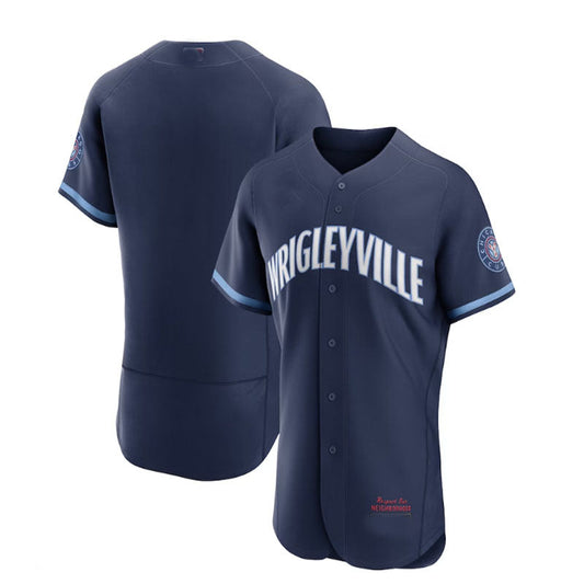 Chicago Cubs City Connect Authentic Jersey - Navy Baseball Jerseys - Main View