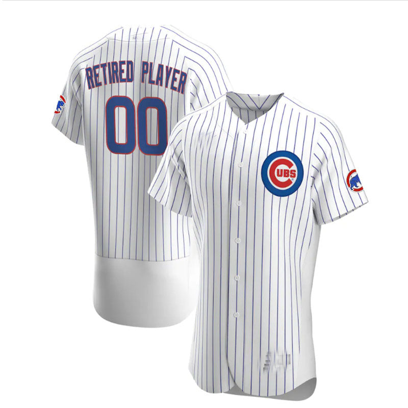 Custom Chicago Cubs Home Pick-A-Player Retired Roster Authentic Jersey - White Baseball Jerseys - Main View