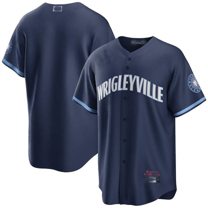 Chicago Cubs Navy City Connect Replica Jersey Baseball Jerseys - Main View