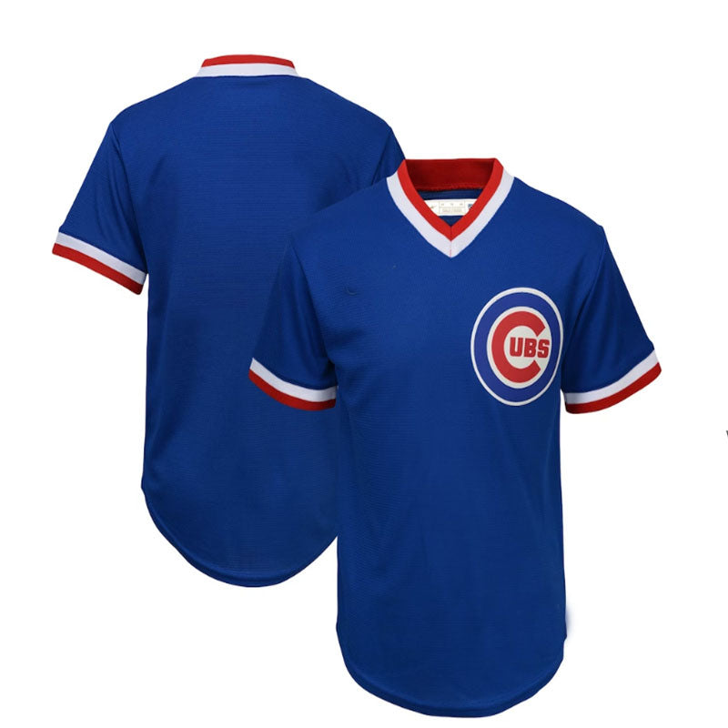 Chicago Cubs Road Cooperstown Collection Team Jersey - Royal Baseball Jerseys - Main View