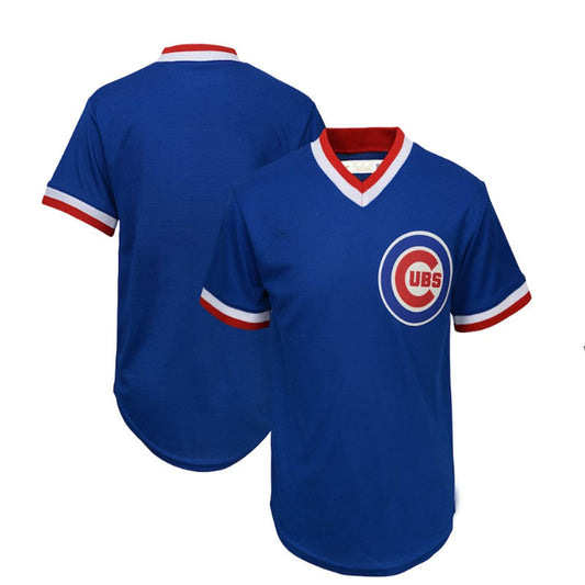 Chicago Cubs Road Cooperstown Collection Team Jersey - Royal Baseball Jerseys - Main View