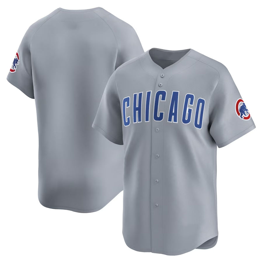 Chicago Cubs Road Limited Jersey - Gray Stitched Baseball Jersey - Main View