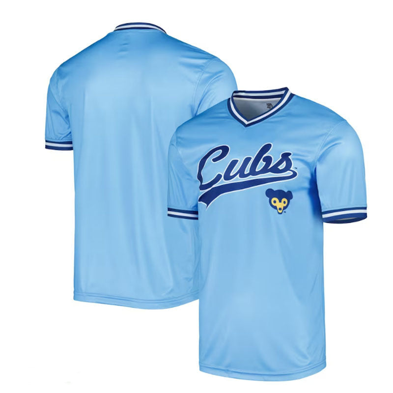 Chicago Cubs Stitches Cooperstown Collection Team Jersey - Light Blue Baseball Jerseys - Main View