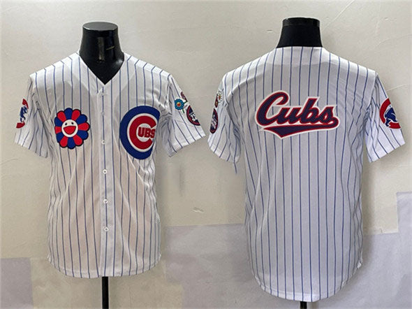 Chicago Cubs Team Big Logo White 2025 Tokyo Series Limited Stitched Baseball Jersey - Main View
