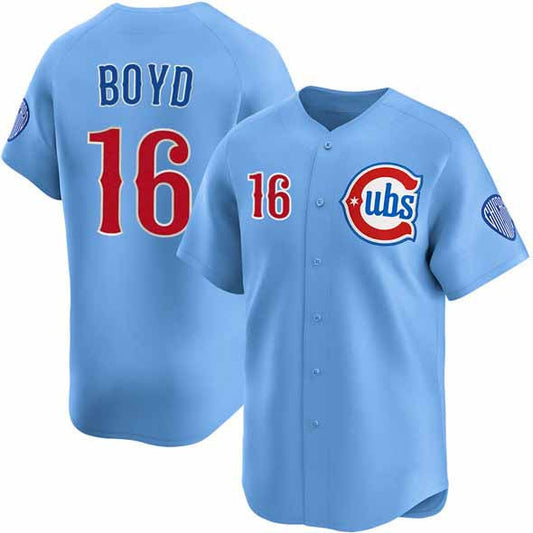 Chicago Cubs #16 Matthew Boyd Blue 2024-25 2nd Alternate Limited Stitched Baseball Jersey - Main View