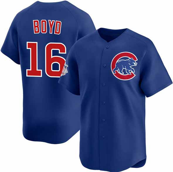 Chicago Cubs #16 Matthew Boyd Royal Limited Stitched Baseball Jersey - Main View