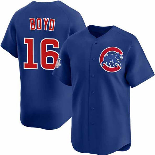 Chicago Cubs #16 Matthew Boyd Royal Limited Stitched Baseball Jersey - Main View