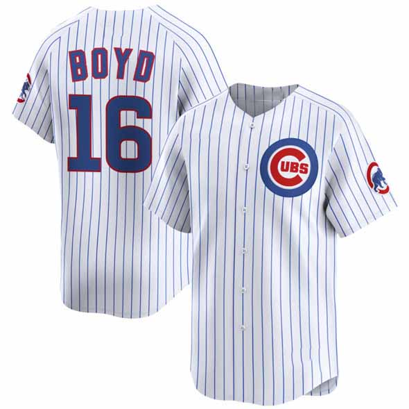 Chicago Cubs #16 Matthew Boyd White Home Limited Stitched Baseball Jersey - Main View