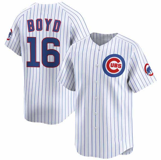 Chicago Cubs #16 Matthew Boyd White Home Limited Stitched Baseball Jersey - Main View