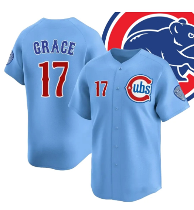 Chicago Cubs #17 Mark Grace Blue 2024-25 2nd Alternate Limited Stitched Baseball Jersey - Main View