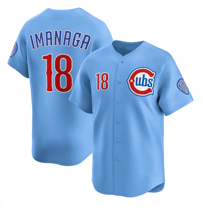 Chicago Cubs #18 Shōta Imanaga Blue 2024-25 2nd Alternate Limited Stitched Baseball Jersey - Main View