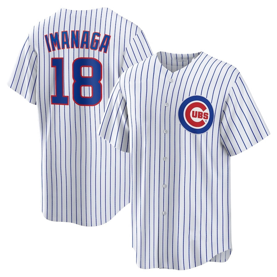 Chicago Cubs #18 Shota Imanaga Home Replica Jersey - White Stitched Baseball Jersey - Main View