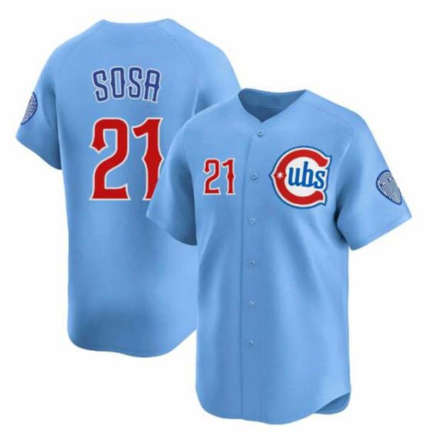 Chicago Cubs #21 Sammy Sosa Blue 2024-25 2nd Alternate Limited Stitched Baseball Jersey - Main View