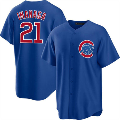 Chicago Cubs #21 Shōta Imanaga Blue Cool Base Stitched Baseball Jersey - Main View