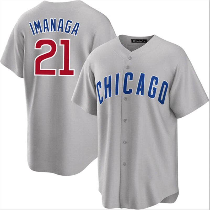 Chicago Cubs #21 Shōta Imanaga Gray Cool Base Stitched Baseball Jersey - Main View