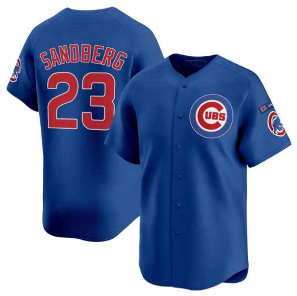Chicago Cubs #23 Ryne Sandberg Royal 'Ryne Sandberg Tribute' Vapor Limited V3 Stitched Baseball Jersey - Main View