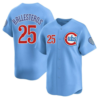 Chicago Cubs #25 Moises ballesteros Blue 2024 25 2nd Alternate Limited Stitched Jersey - Main View