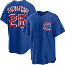 Chicago Cubs #25 Moises ballesteros Blue Cool Base Stitched Jersey - Main View