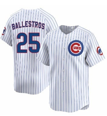 Chicago Cubs #25 Moises ballesteros White Cool Base Stitched Jersey - Main View