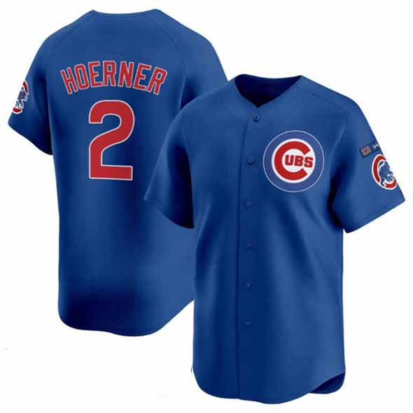 Chicago Cubs #2 Nico Hoerner Royal 'Ryne Sandberg Tribute' Vapor Limited V3 Stitched Baseball Jersey - Main View