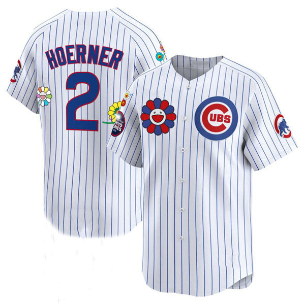 Chicago Cubs #2 Nico Hoerner White 2025 Tokyo Series Limited Stitched Baseball Jersey - Main View