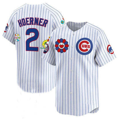 Chicago Cubs #2 Nico Hoerner White 2025 Tokyo Series Limited Stitched Baseball Jersey - Main View