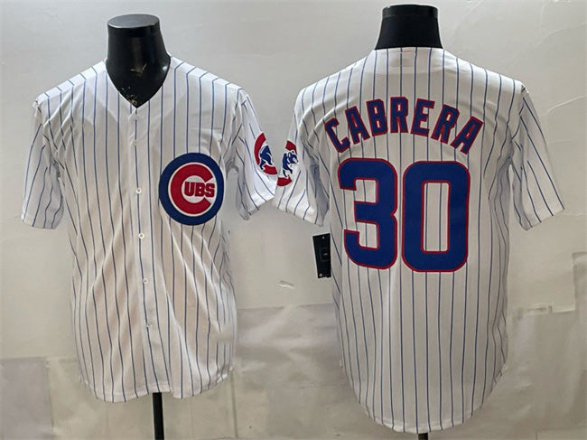 Chicago Cubs #30 Edward Cabrera White 2026 Cool Base Stitched Baseball Jersey - Main View