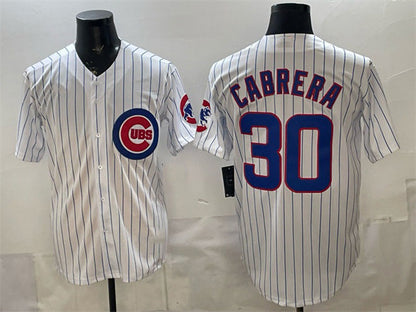 Chicago Cubs #30 Edward Cabrera White 2026 Cool Base Stitched Baseball Jersey - Main View