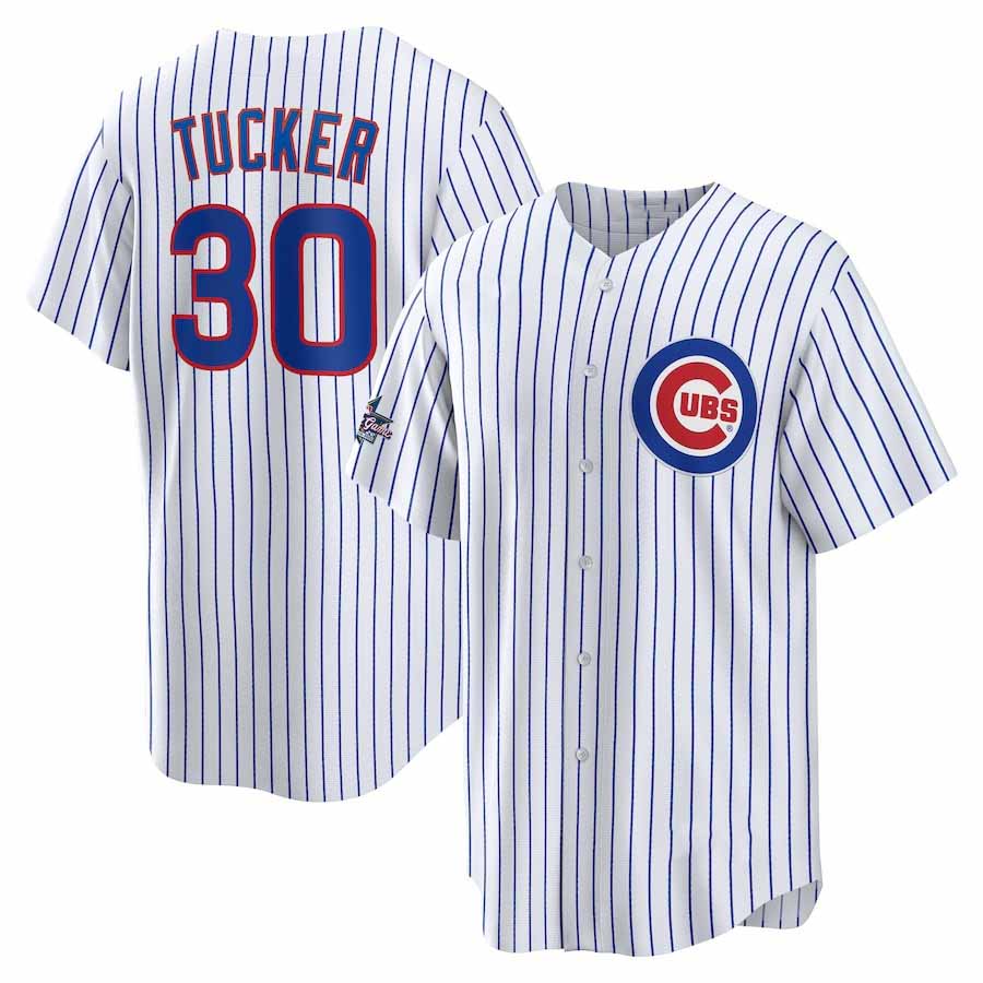Chicago Cubs #30 Kyle Tucker 2025 All-Star Game Home Replica Player Jersey - White Stitched Baseball Jersey - Main View