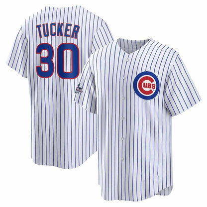 Chicago Cubs #30 Kyle Tucker 2025 All-Star Game Home Replica Player Jersey - White Stitched Baseball Jersey - Main View