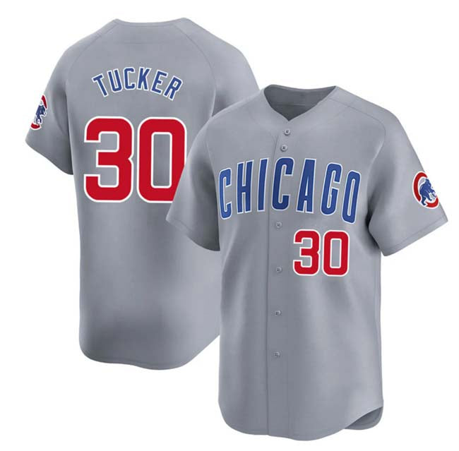 Chicago Cubs #30 Kyle Tucker Grey 2025 Limited Stitched Baseball Jersey - Main View