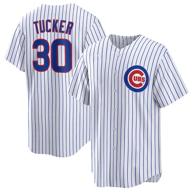 Chicago Cubs #30 Kyle Tucker White 2024 Cool Base Stitched Baseball Jersey - Main View