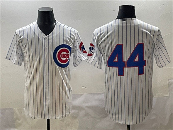 Chicago Cubs #44 Anthony Rizzo White Cool Base Stitched Baseball Jersey - Main View