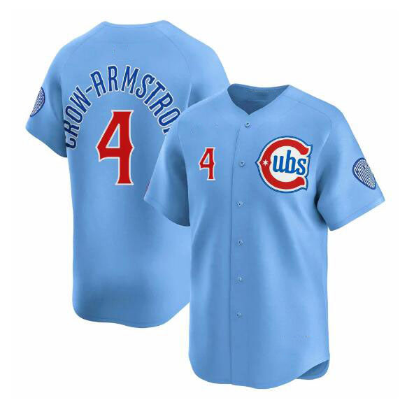 Chicago Cubs #4 Pete Crow-Armstrong Blue 2024-25 2nd Alternate Limited Stitched Baseball Jersey - Main View