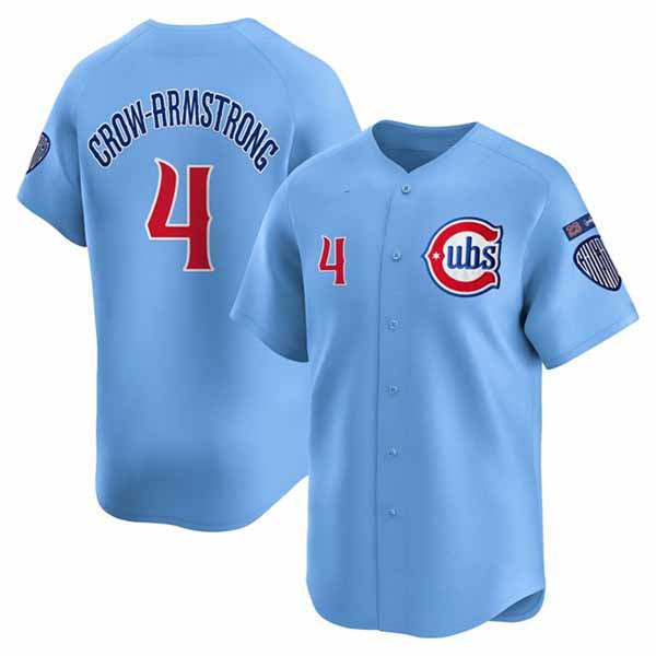 Chicago Cubs #4 Pete Crow-Armstrong Blue 'Ryne Sandberg Tribute' Vapor Limited V3 Stitched Baseball Jersey - Main View