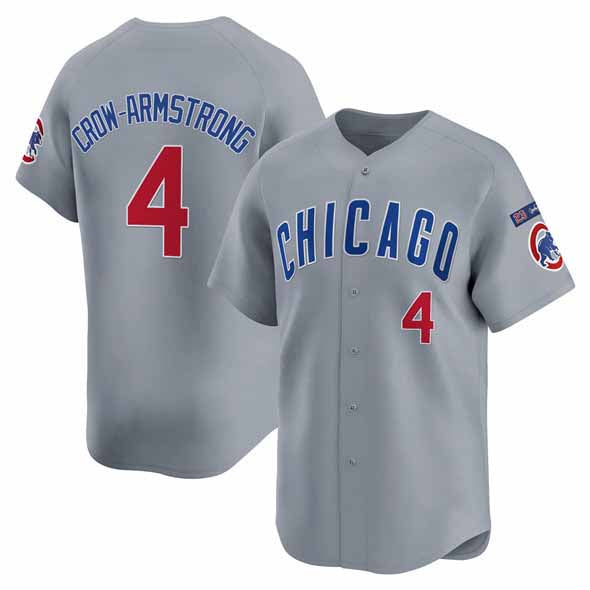 Chicago Cubs #4 Pete Crow-Armstrong Gray 'Ryne Sandberg Tribute' Vapor Limited V3 Stitched Baseball Jersey - Main View