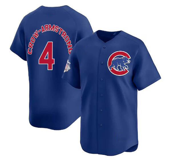 Chicago Cubs #4 Pete Crow-Armstrong Royal Limited Stitched Baseball Jersey - Main View