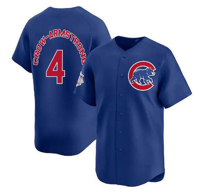 Chicago Cubs #4 Pete Crow-Armstrong Royal Limited Stitched Baseball Jersey - Main View