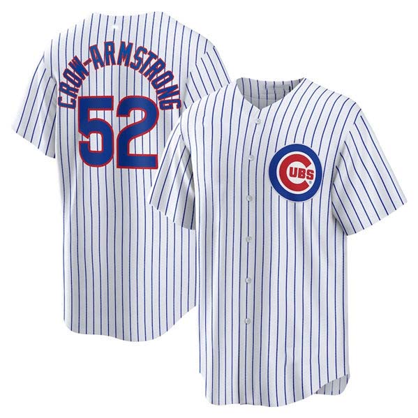Chicago Cubs #52 Pete Crow-Armstrong White 2024 Cool Base Stitched Baseball Jersey - Main View