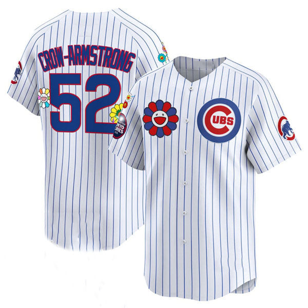 Chicago Cubs #52 Pete Crow-Armstrong White 2025 Tokyo Series Limited Stitched Baseball Jersey - Main View