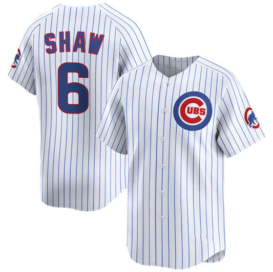 Chicago Cubs #6 Matt Shaw White Home Limited Stitched Baseball Jersey - Main View