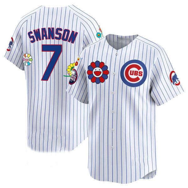 Chicago Cubs #7 Dansby Swanson White 2025 Tokyo Series Limited Stitched Baseball Jersey - Main View